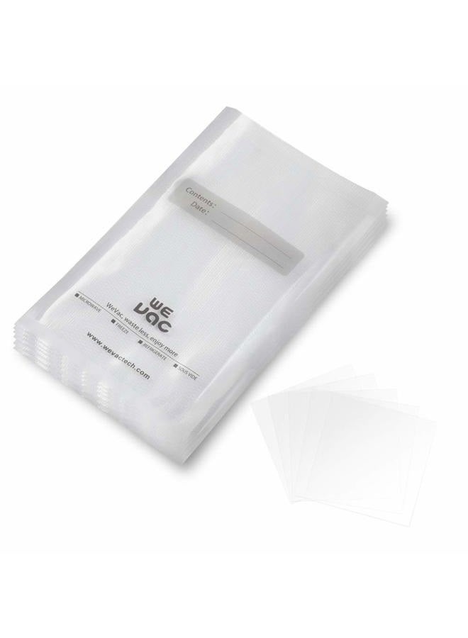 Wevac Vacuum Sealer Bags 100 Pint 6x10 Inch for Food Saver, Seal a Meal, Weston. Commercial Grade, BPA Free, Heavy Duty, Great for vac storage, Meal Prep or sous vide - Image 1
